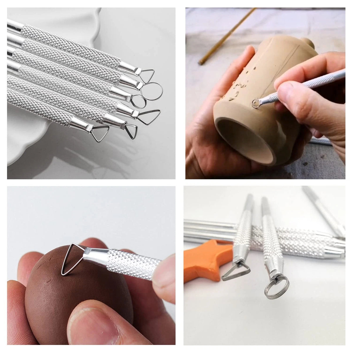 14PCS Ceramic Pottery Clay Ribbon Sculpting Tool Kit with case