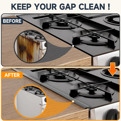 Stove Gap Covers Stainless Steel, Filler Between Stoves and Black