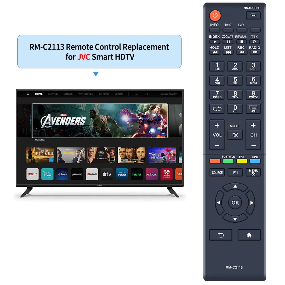 RM-C2113 RMC2113 Remote Control For JVC TV LT42N552A LT43N552A LT49N552A