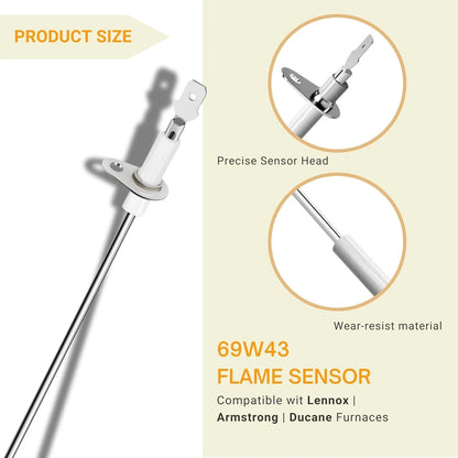 Upgraded Replacement Furnace Flame Sensor Fits Lennox 52W2901