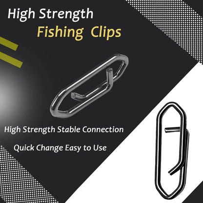 Atibin High Strength Fishing Clips Swivel Freshwater Size 7+S (26lb) 50 pcs