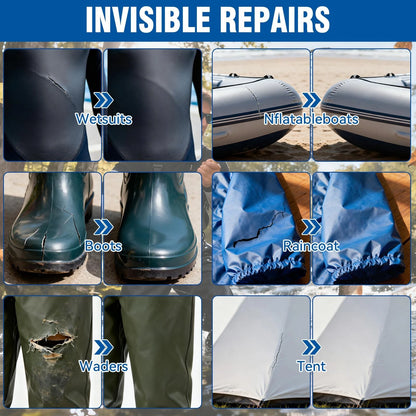 Wader Repair Glue, Flexible Patch Kit, Fast-Drying, Waterproof, Clear