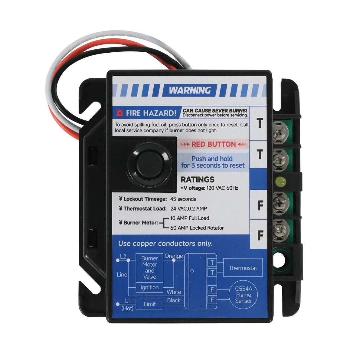 Intermittent Ignition Oil Primary Control For White-Rodgers 668-401 ICM1501