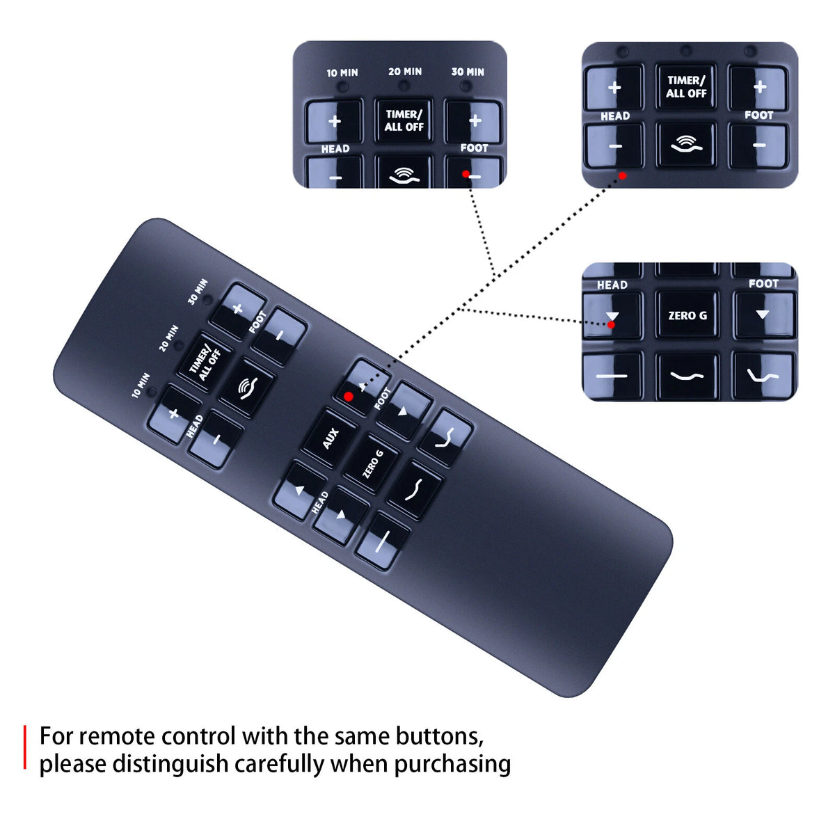 Remote Control For Body Logic Lifestyle Base RF258C 77796 Adjustable bed base