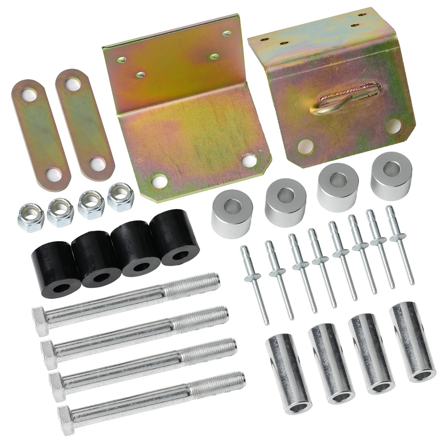 Lower Roller Bracket Kit Bundle with Rollers & Hardware Fits Peterbilt 379