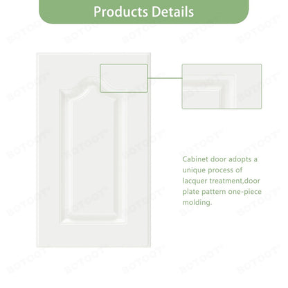 BOTOOT Built-in Cabinet Doors - Semicircular 22.5H*13.25W, White