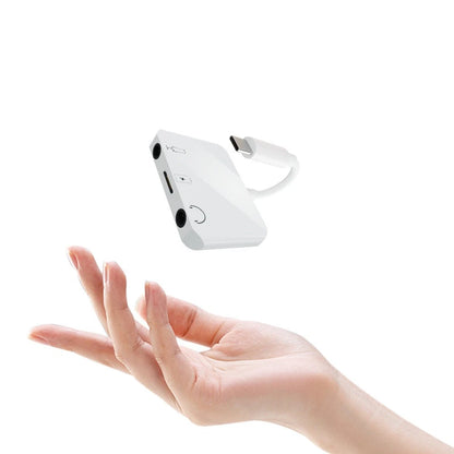 Type-C Sound Card USB 3.5mm Audio Earphone Speaker Mic Live-Streaming Adapter