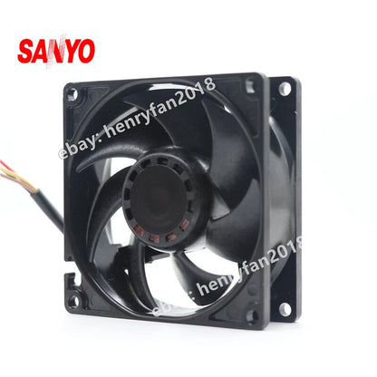 SANYO Denki 9WL0812P4J001 SanAce DC Fan 12V 0.6A 80*80*25MM 4wire IP68 Axial Fan