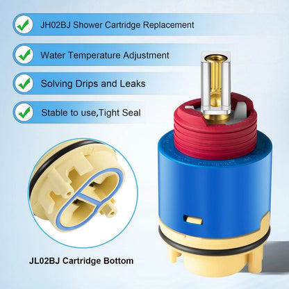 1PC JH02BJ Ceramic Pressure Balance Shower Cartridge Multi- Compatibility