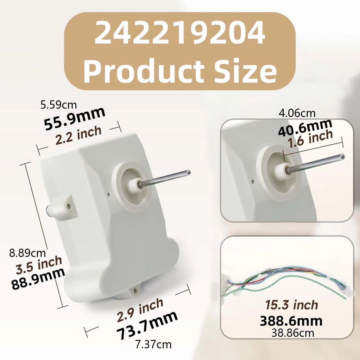 60Hz Refrigerator Evaporator Fan Motor Replace Assembly for Kenmore