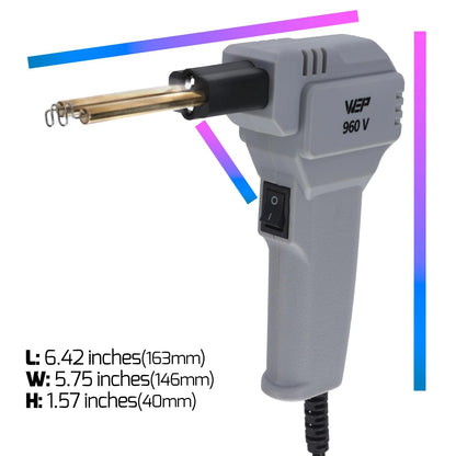 WEP 960-V Grey Plastic Welder Kit 110V with LED Lights 200 Hot