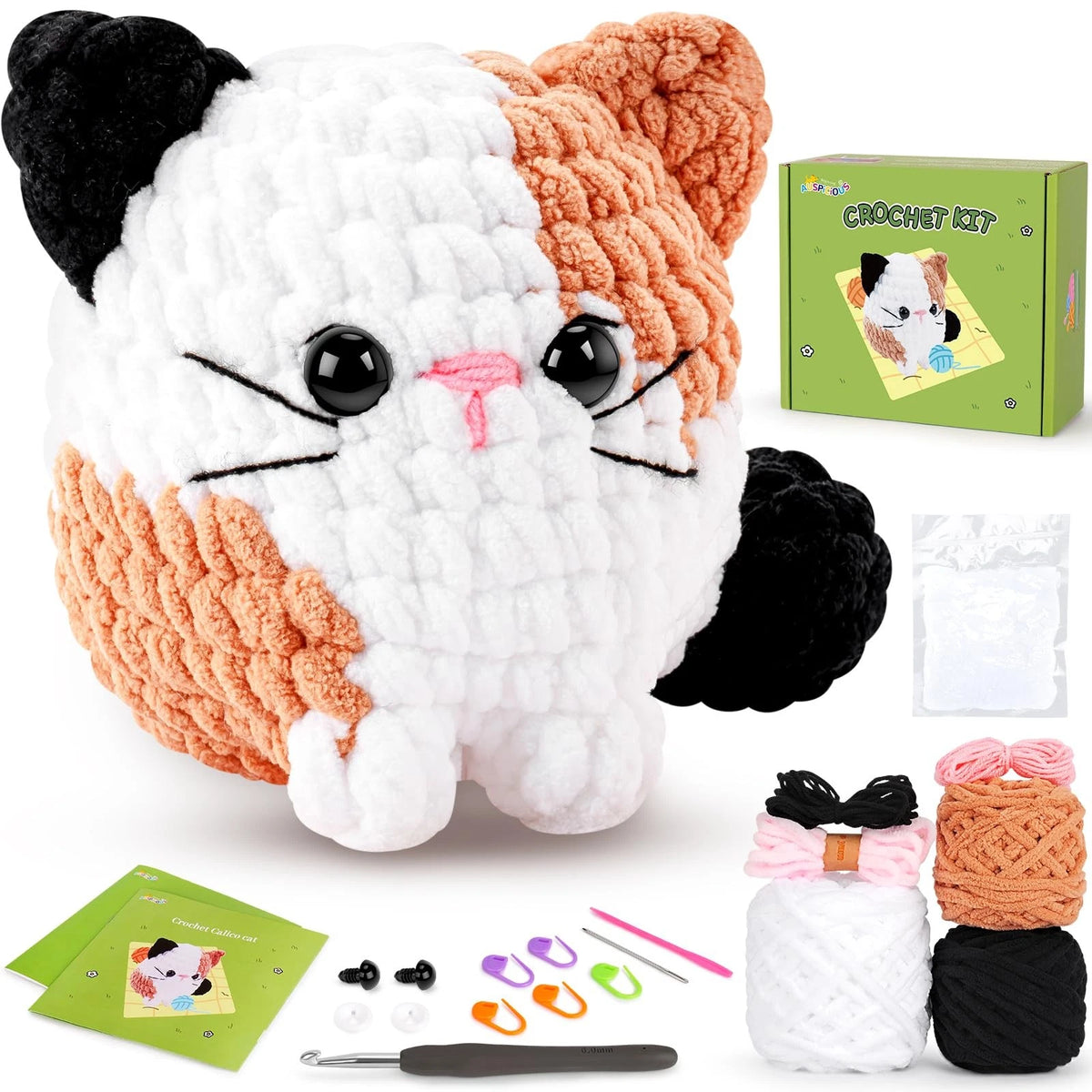 Cat Crochet Kit for Beginners-Calico Kits Adults Calico