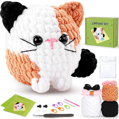Cat Crochet Kit for Beginners-Calico Kits Adults Calico