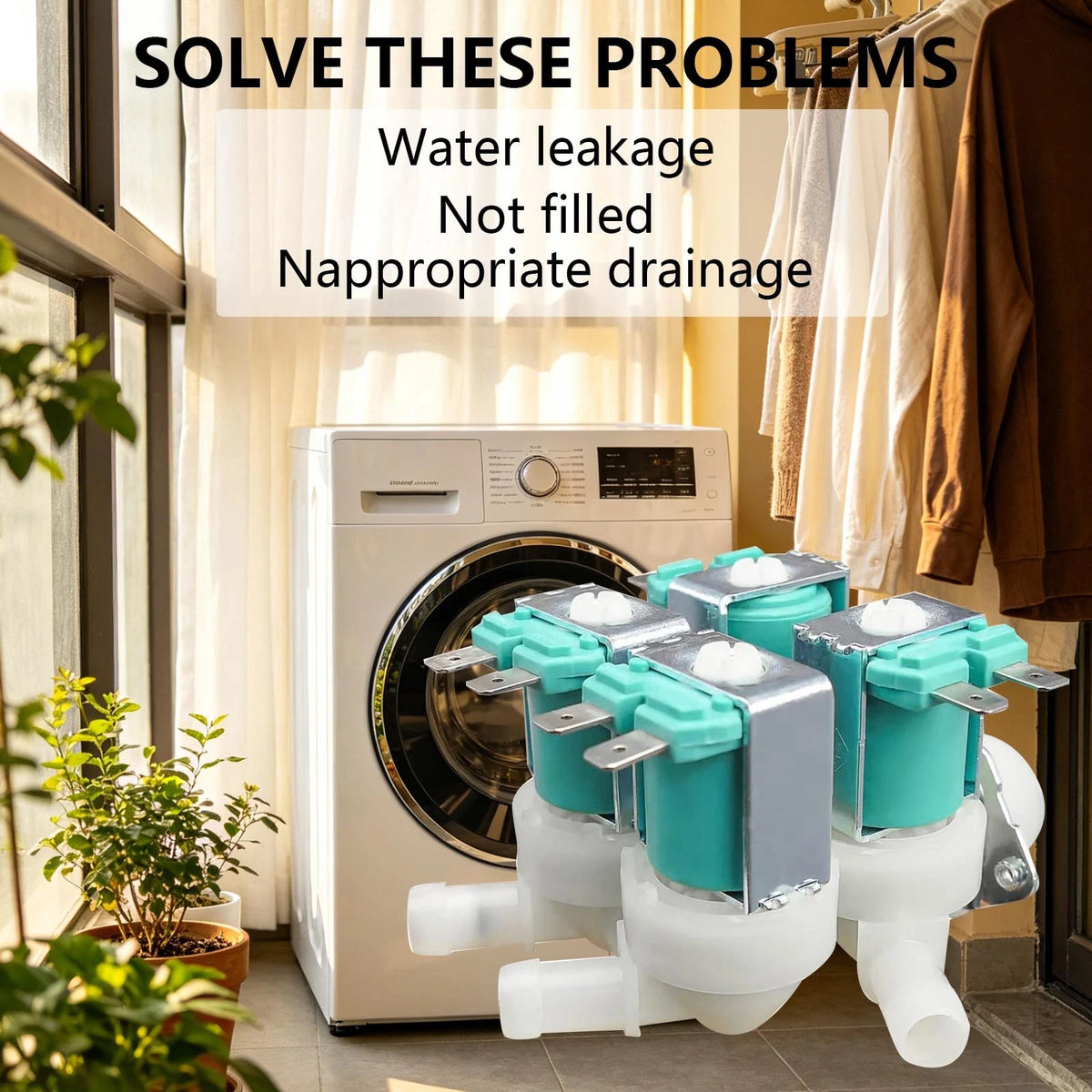 4-Way DC62-00214M Water Inlet Valve for Samsung Washing Machine 110V 2979589