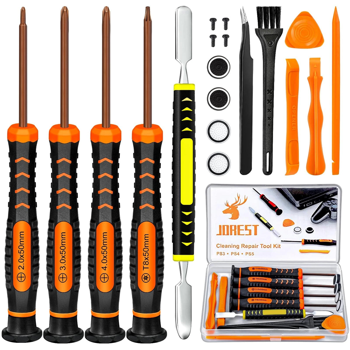 JOREST Cleaning Repair Tool Kit for PS5 PS4, with PH00 PH0 PH1 Colorful