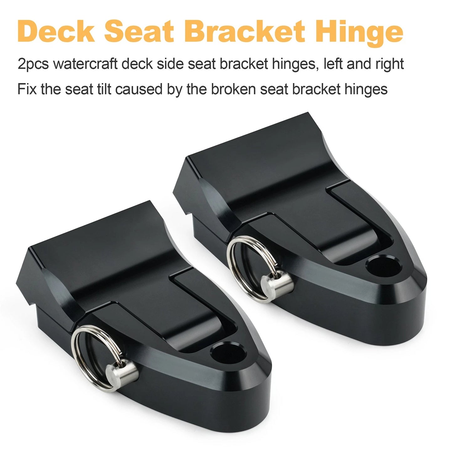 2Pcs Aluminum Seat Hinge For Kawasaki 650 SC Super Chicken Black