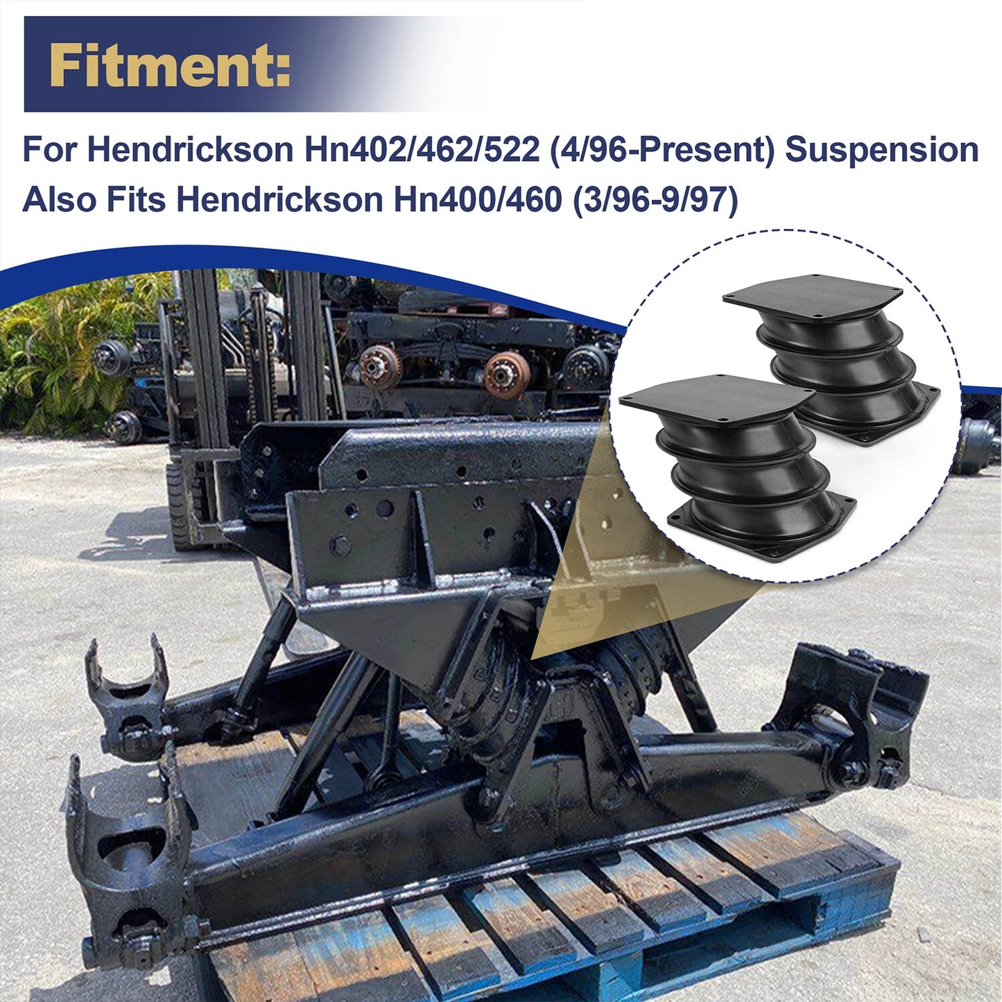 1 Pair For Hendrickson HN 402/462/522 Bolster Spring 60879-000l 04/96-Current