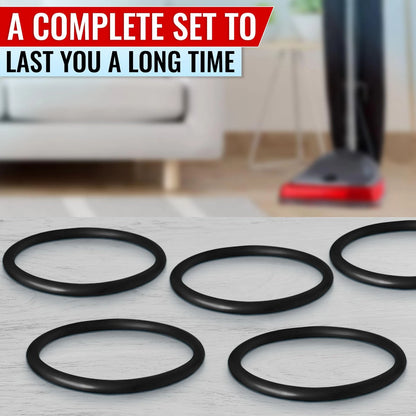 6Pcs Sanitaire Vacuum Belts - 5.79 x 5.43 x 0.87, Black
