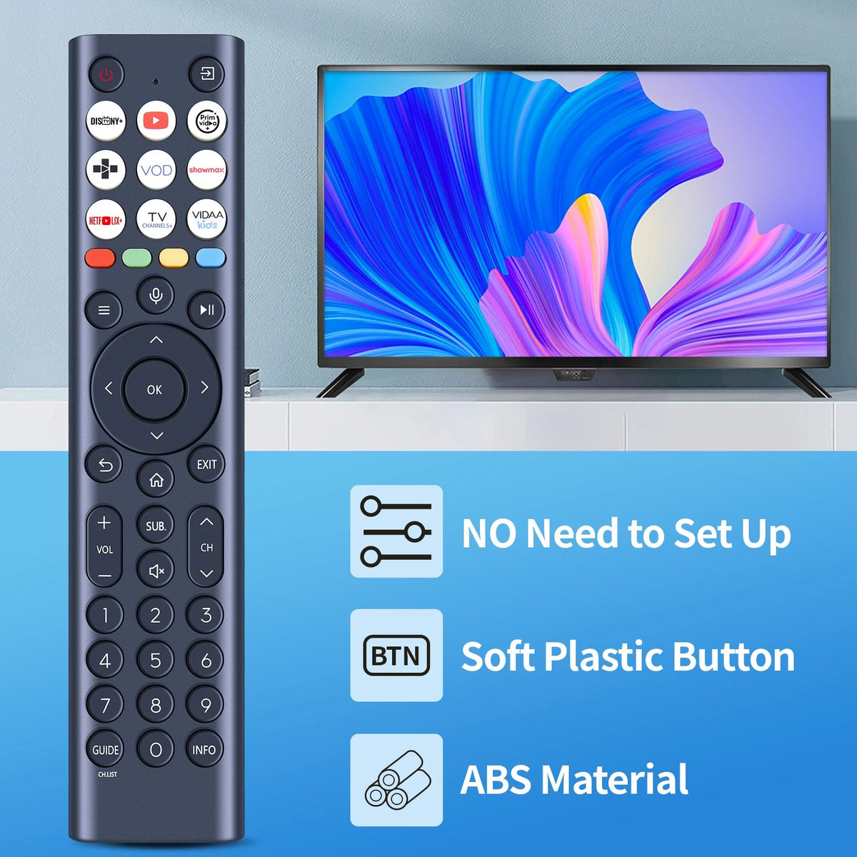 ERF2K38H Replacement Remote Control For Hisense TV