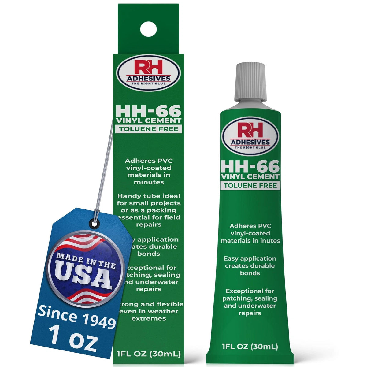 HH-66 Toluene Free Vinyl Cement 1 oz - Adhesive, 1 oz, Clear