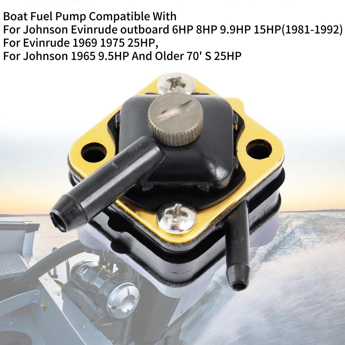 397839 Boat Fuel Pump for Johnson Evinrude Outboard 6-15HP 1981-1992 Direct Fit