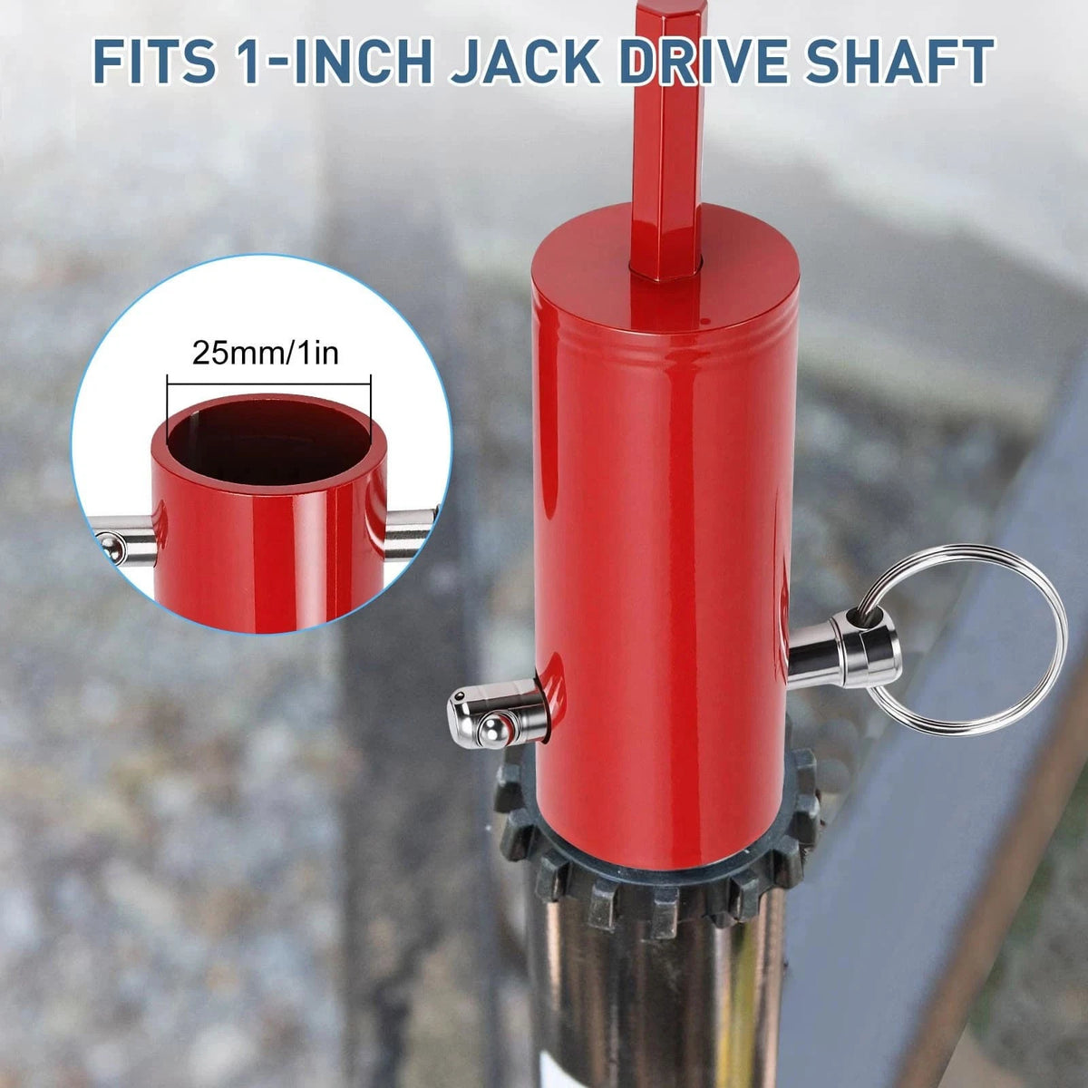 Flatbed Trailer Jack Crank Adapter 1 Inch Hex Bit for 3/8 Drill Attachment