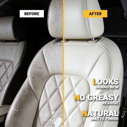 Car Leather Cleaner and Conditioner Kit, Care Cleaning Kit with Brown