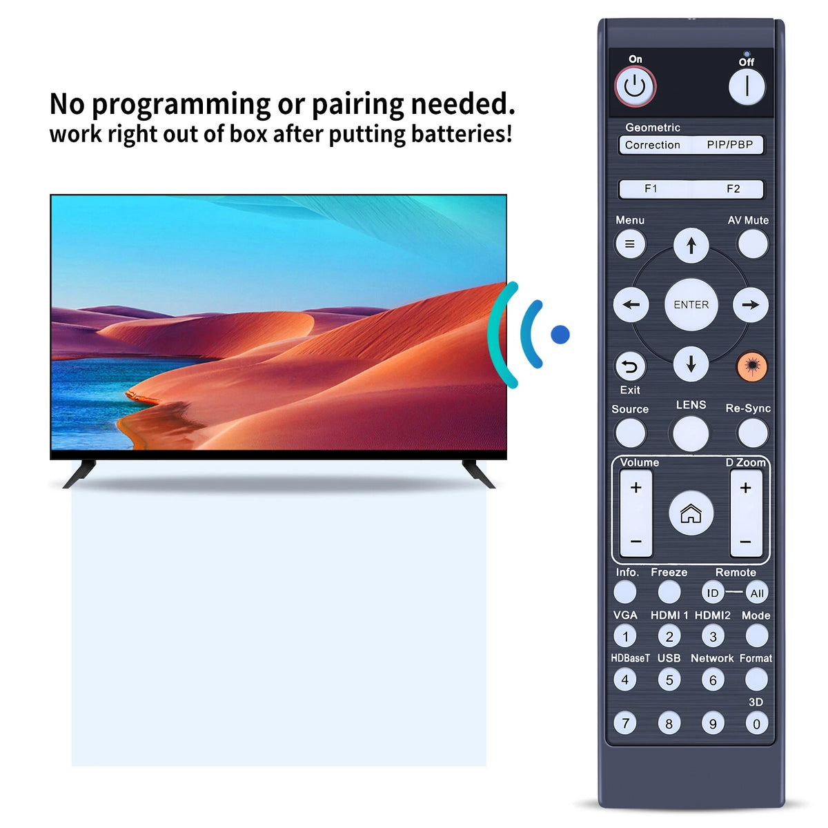 Remote Control For Optoma Projector EL500H EH500U GT1090HDR UHZ65LV ZU720T