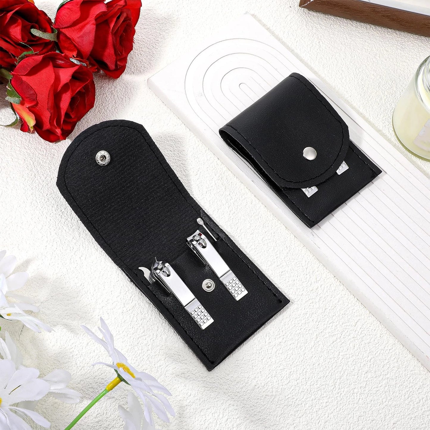 24 Pack Nail Clipper Set Manicure Kit for Women Men Silver