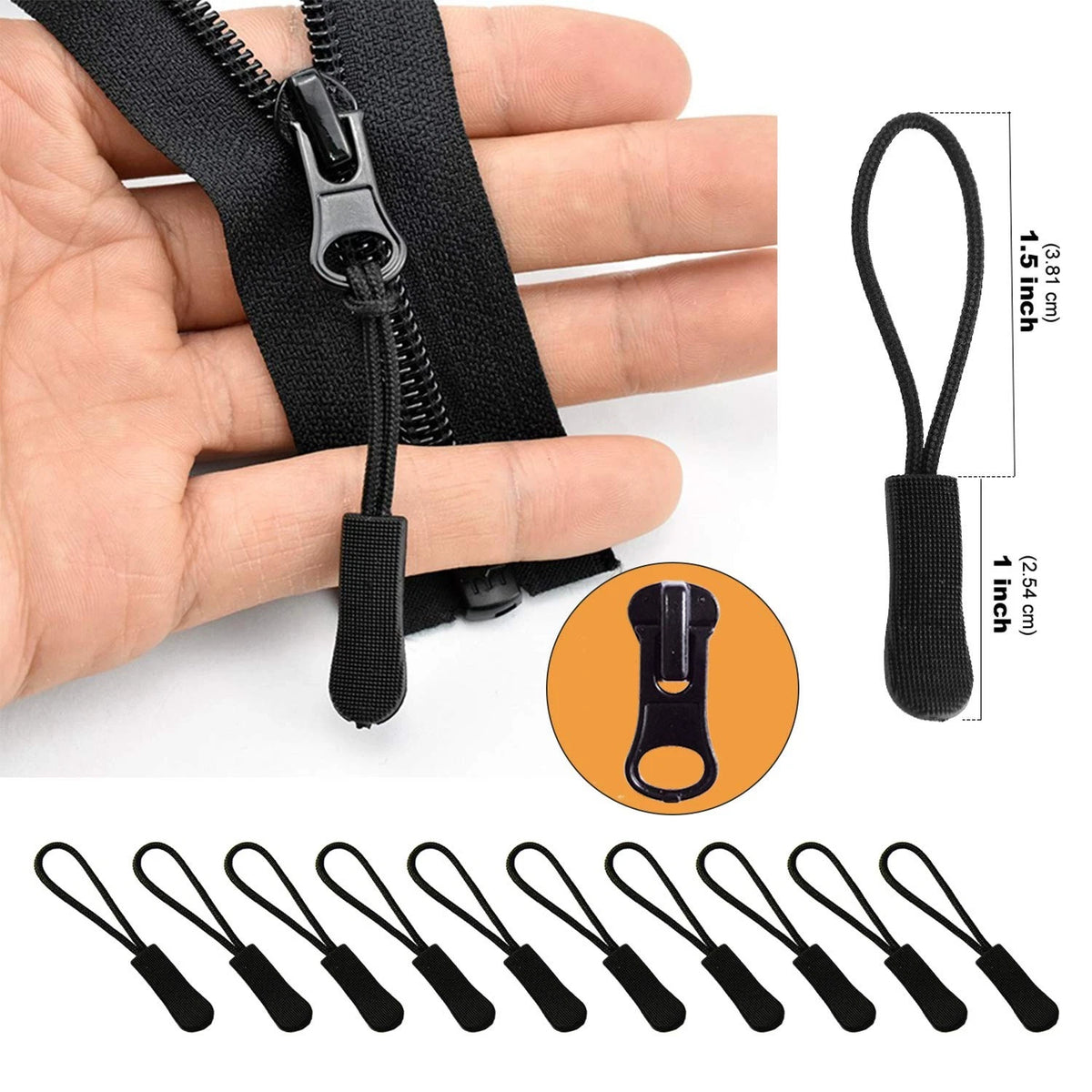 EuTengHao 169Pcs Zipper Repair Kit Replacement Silver/Gold/Black