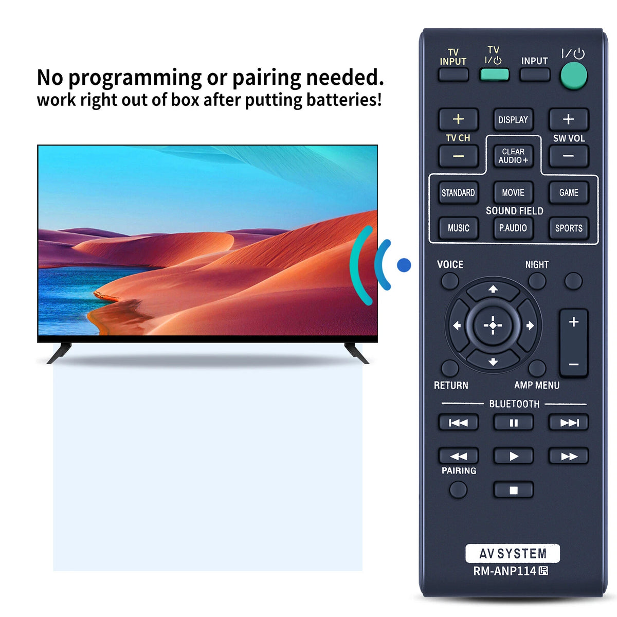 RM-ANP114 Remote Control For Sony Sound Bar HT-CT770 HT-CT370 HTCT770 HTCT370