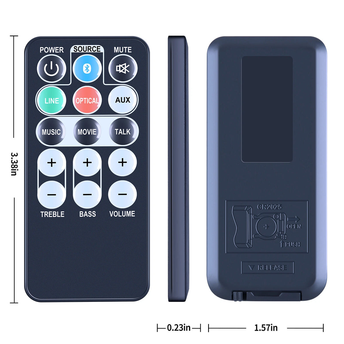 Remote Control For Ilive Bluetooth Soundbar Home Theater Speaker System ITB283B