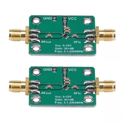 RF LNA Module Broadband Amplifier 0.1-2000MHz Low Noise 30dB Gain 12V DC Supply