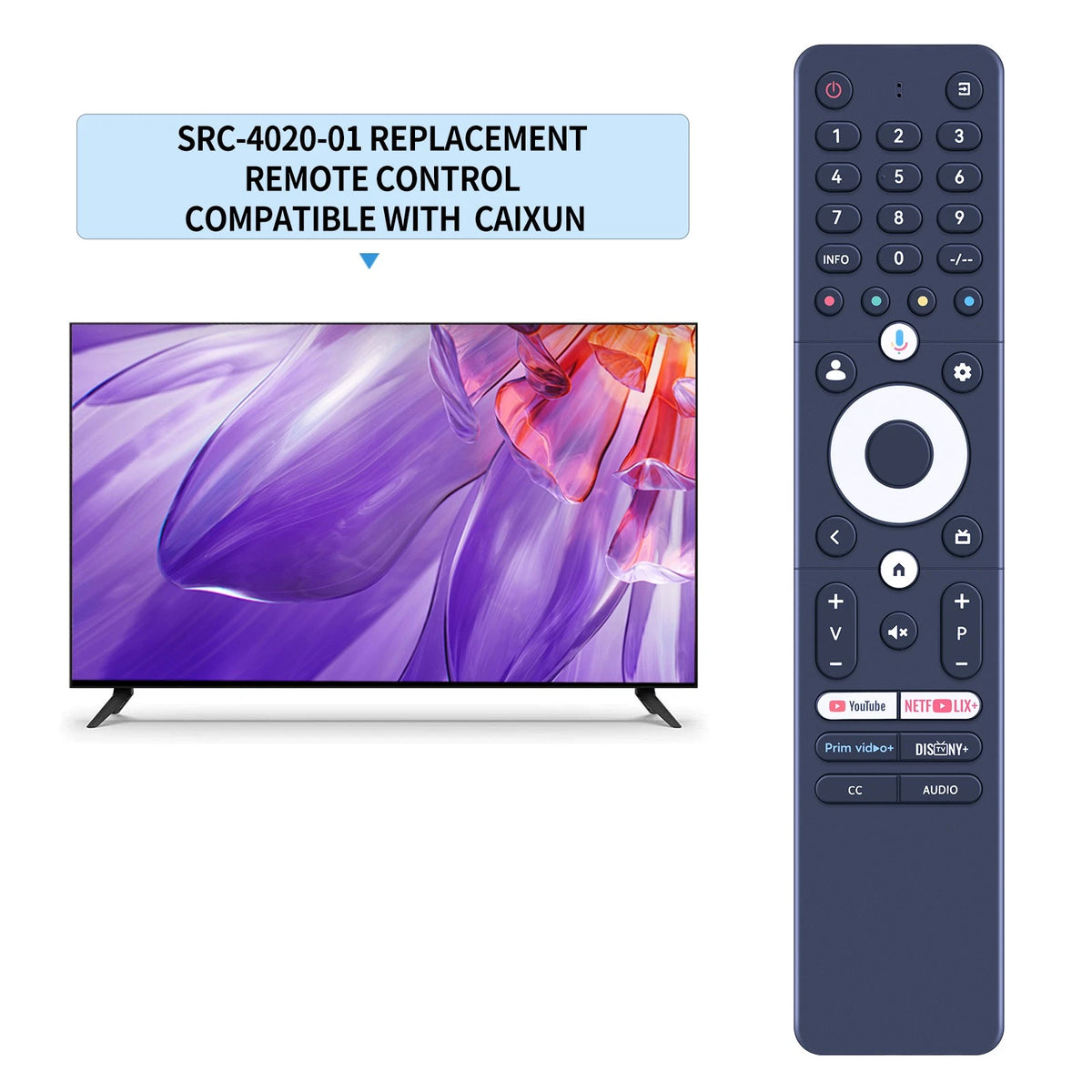 SRC-4020-01 Voice Remote Control For 2025 Sansui TV /USA Shipping
