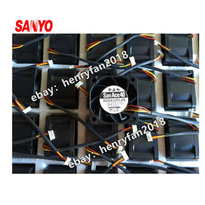 SANYO DENKI 9GV0412P3J08 DC 12V 0.60A 40*40*28MM 4-Pin Server Cooling Fan