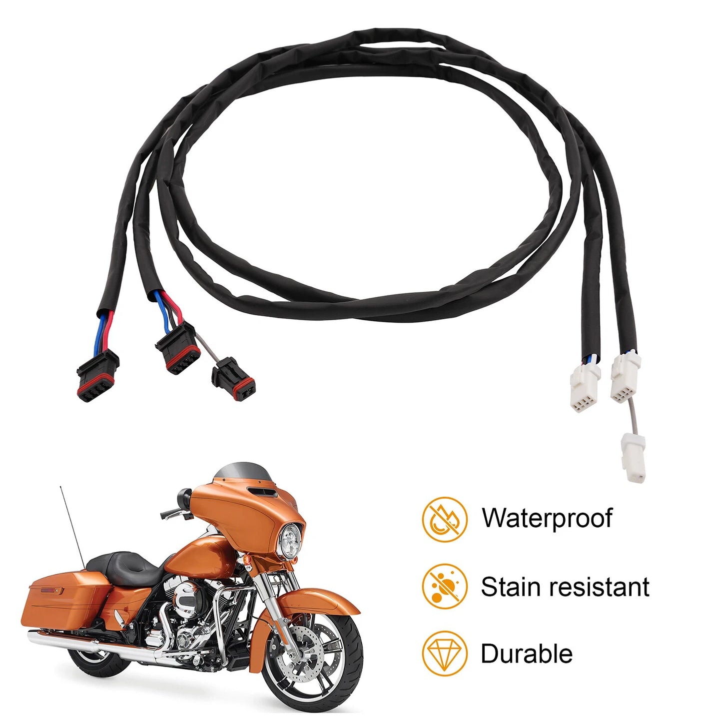 48"Handlebar Switch Extension Wiring Harness For Harley-Davidson Touring Electra