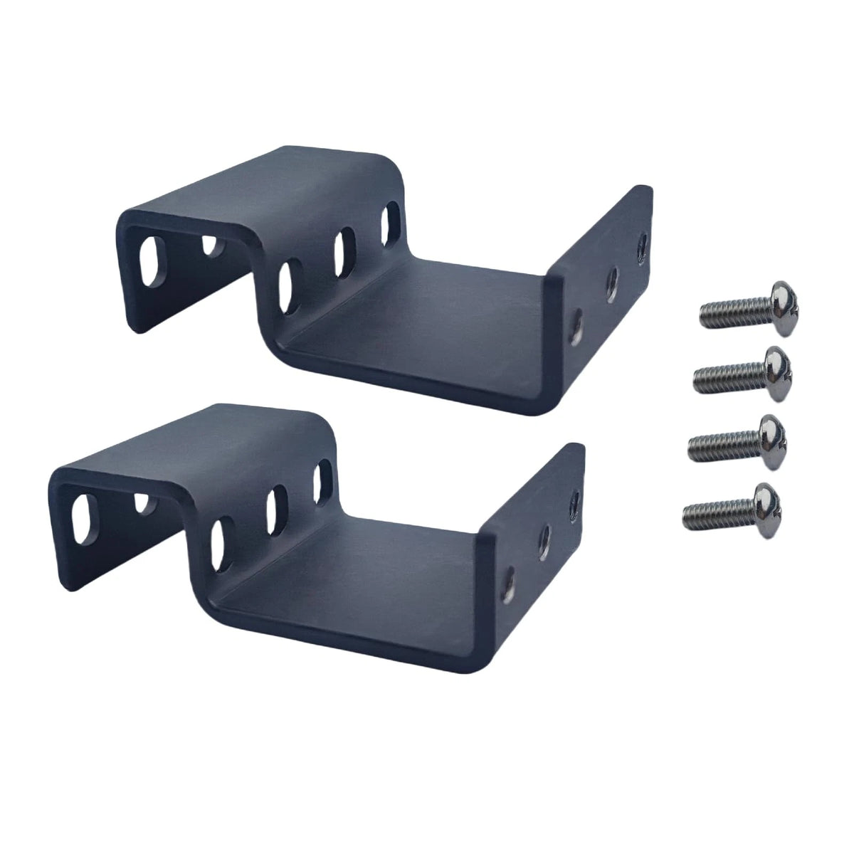 Compatible 1RU Recessed Rack Adapter-for 1.75" H x 19" W x ? D, black