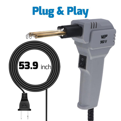 WEP 960-V Grey Plastic Welder Kit 110V with LED Lights 200 Hot