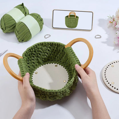 BEUNITONE Crochet Kit-Bag for Beginners, DIY Hook Kniting Kits Green