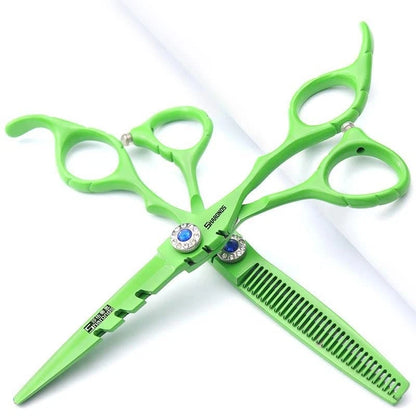 SHARONDS 6 Inch 440C High Hardness Stainless Steel Hair Scissors 6 2pc-c