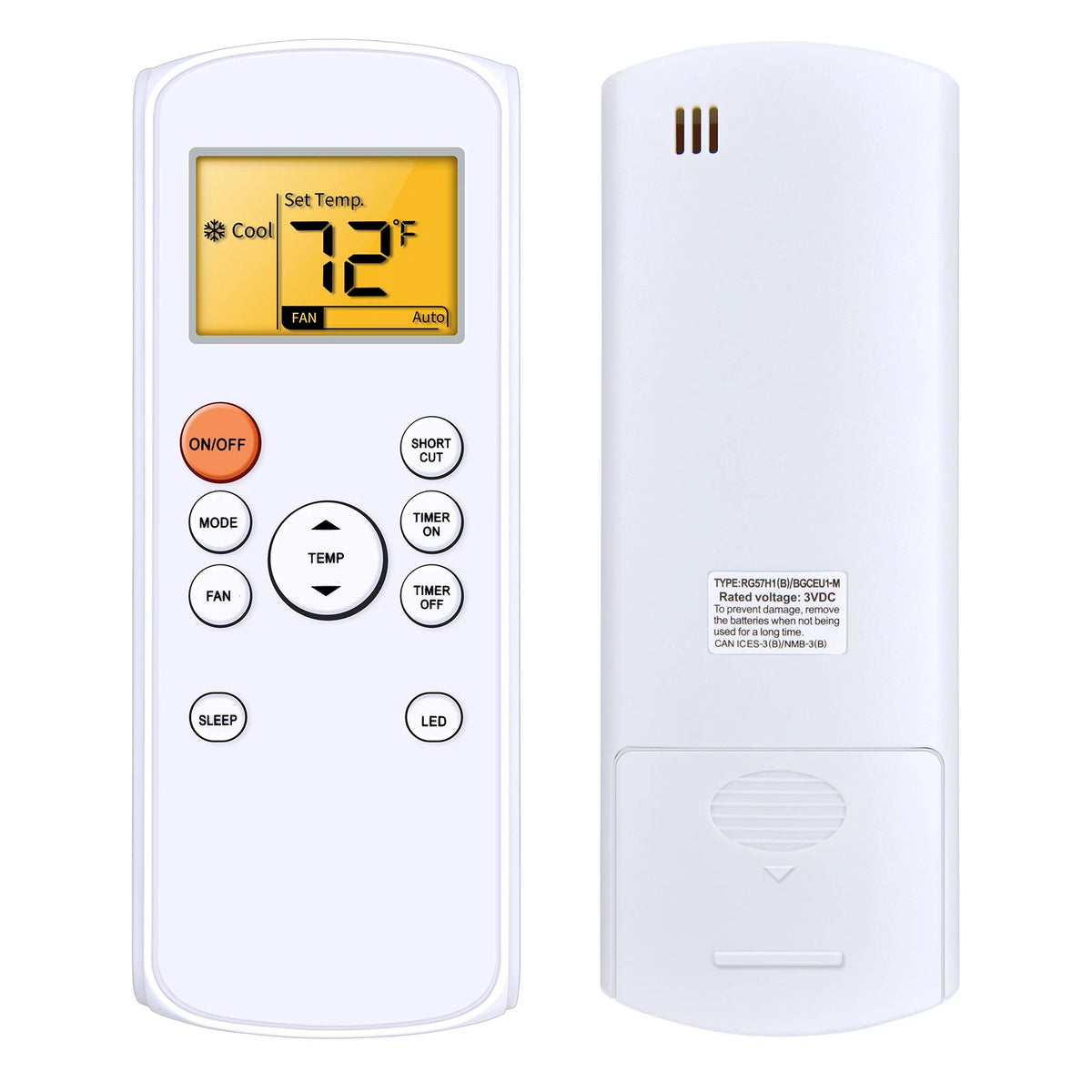 RG57H1(B)/BGCEU1-M Remote Control For Whynter Air Conditioner with Backlit