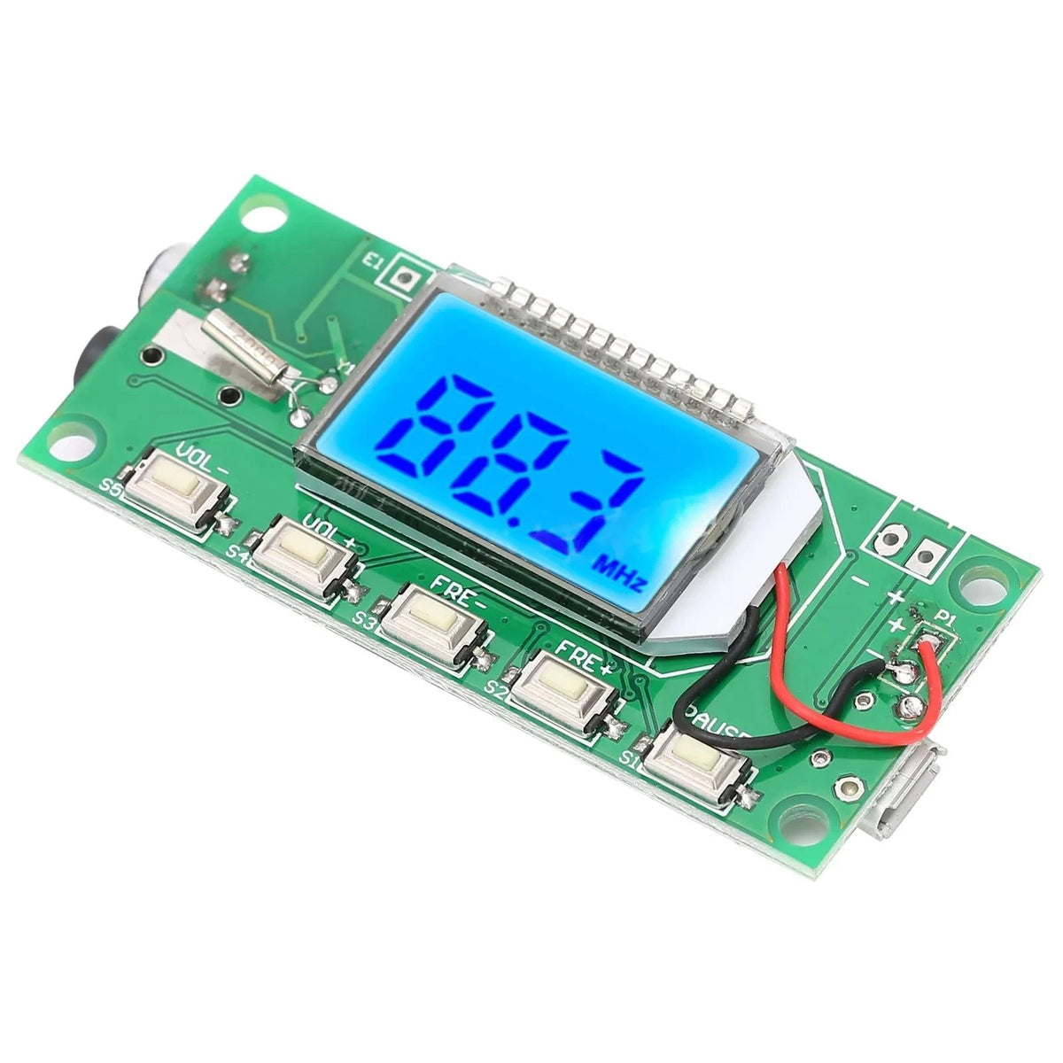 1* FM Module PCB Board W/LCD Display Digital FM Radio Projects Accessories