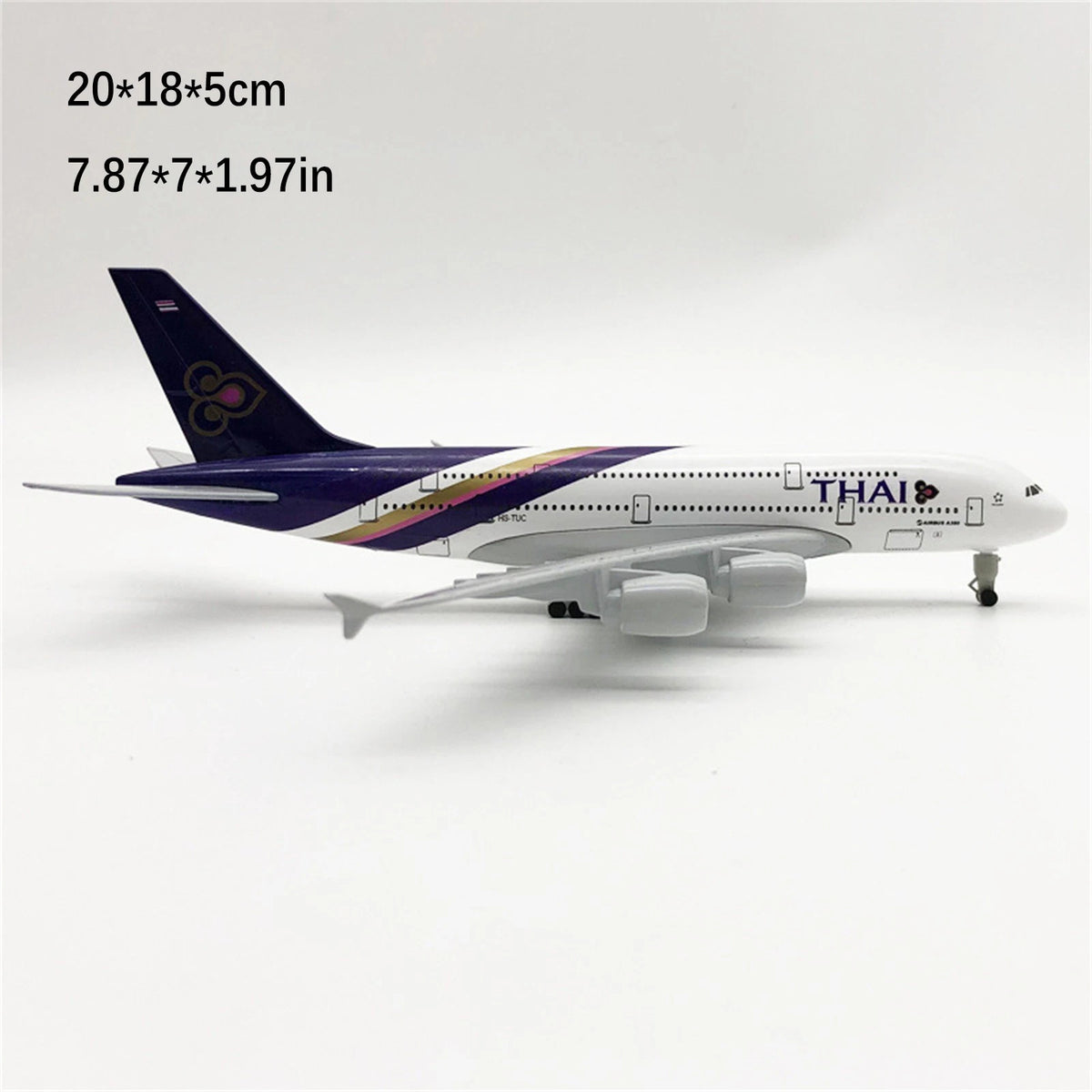 1:400 20cm Aircraft Thai Airways A380 Alloy Plane Model Craft Souvenir Ornaments