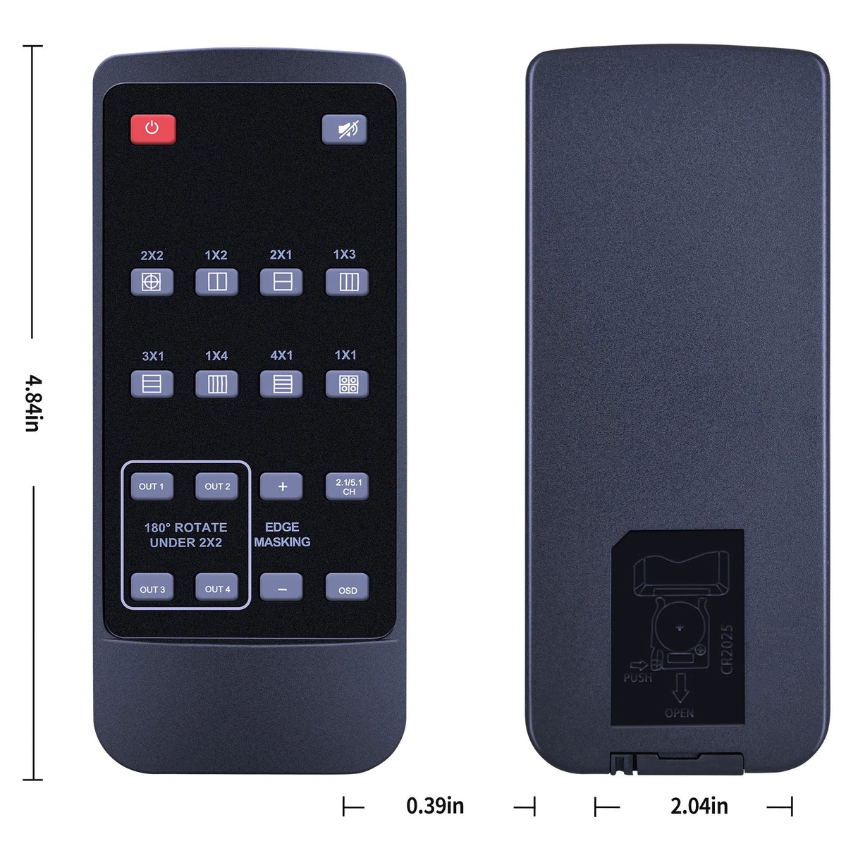 Remote Control For PORTTA HDMl Video Wall Controller 2x2 4K RS232 N14VW