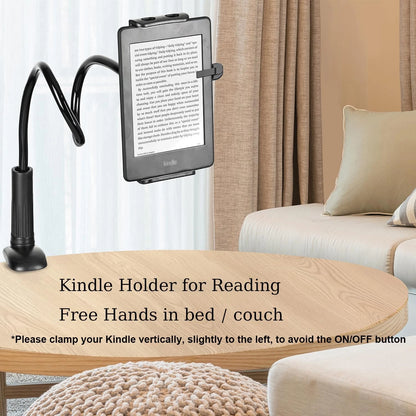 SRMATE Gooseneck Tablet Kindle Holder Stand for Bed 33 inches, Black-33inch