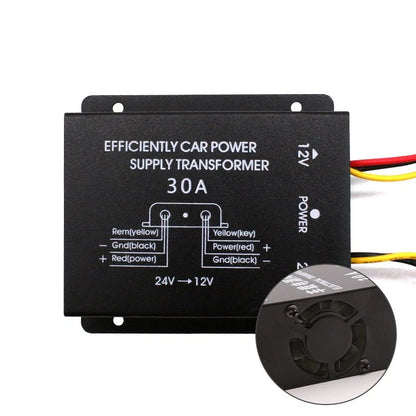 30A Car 24V To 12V Voltage Reducer Step Down Inverter Supply Power Converter