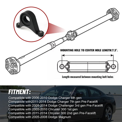 For Dodge Charger Challenger Chrysler 300 Center Bearing Support Solution Black