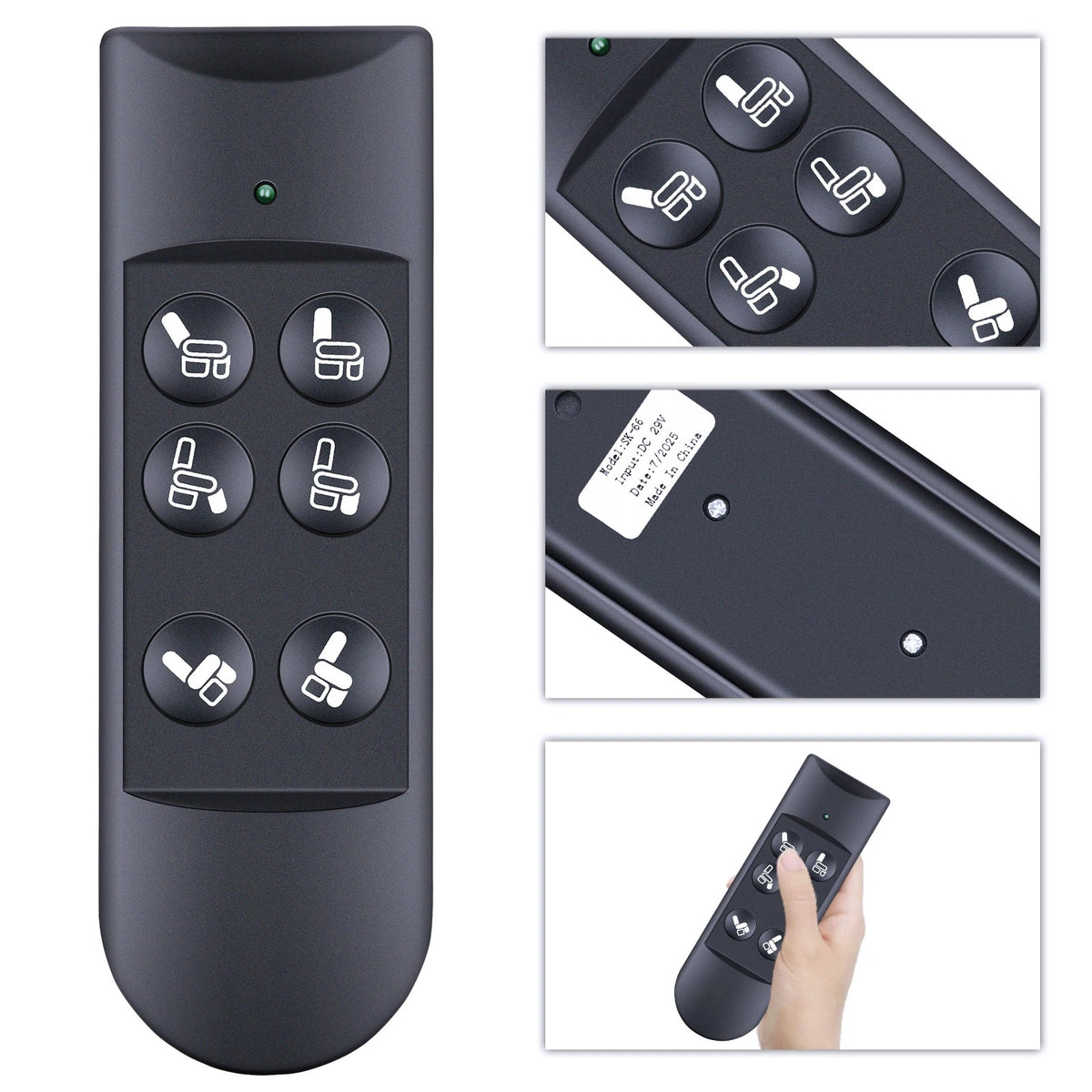 6 Button 5 Pin Prong Remote Handset Hand Control for Lift Chairs Power Recliners