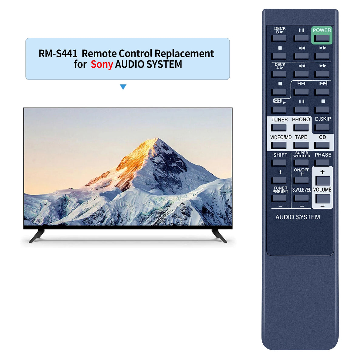RM-SA441 Remote Control For Sony Audio System GDM20G10 HCD441 NCD441