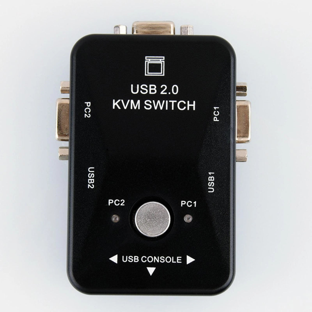 2-Port USB VGA KVM Switch Box For Mouse Keyboard Monitor Sharing 2 Computer PC